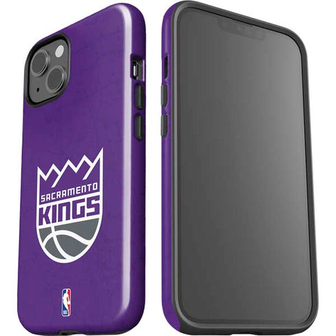 NBA Sacramento Kings Distressed iPhone 15 Plus Impact Case