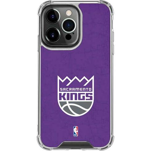 NBA Sacramento Kings Distressed iPhone 15 Pro Clear Case