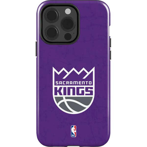 NBA Sacramento Kings Distressed iPhone 15 Pro Impact Case