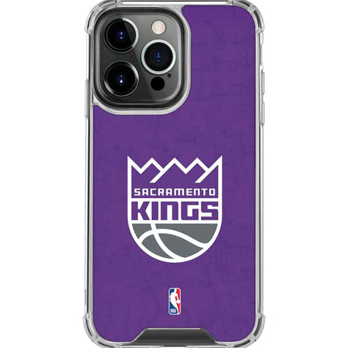 NBA Sacramento Kings Distressed iPhone 16 Pro Max Clear Case