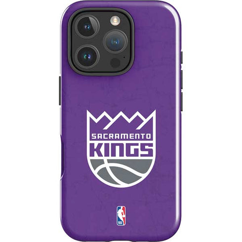 NBA Sacramento Kings Distressed iPhone 16 Pro Max Impact Case