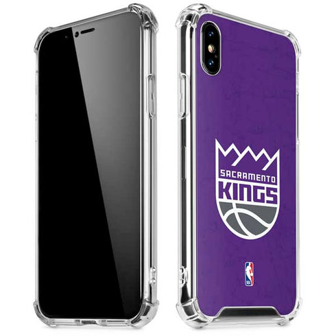 NBA Sacramento Kings Distressed iPhone XS Max Clear Case