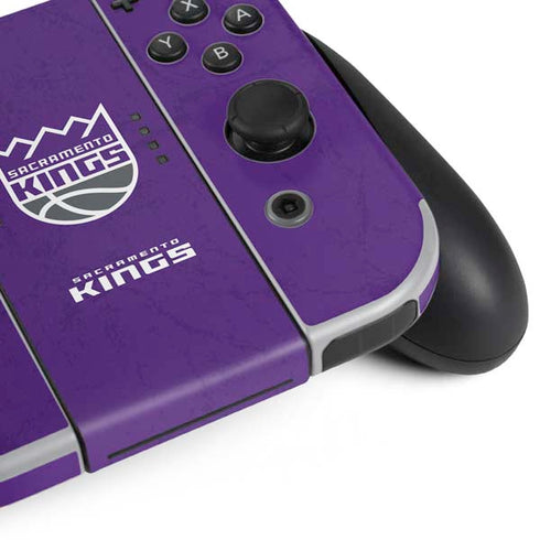 NBA Sacramento Kings Distressed Nintendo Switch OLED (2021) Skin