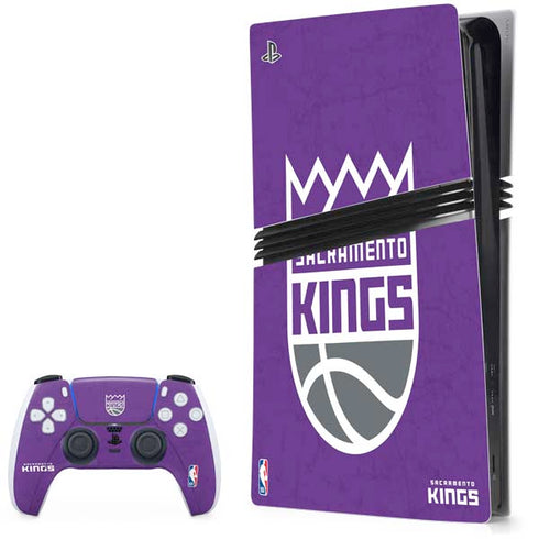 NBA Sacramento Kings Distressed PS5 Pro Bundle Skin