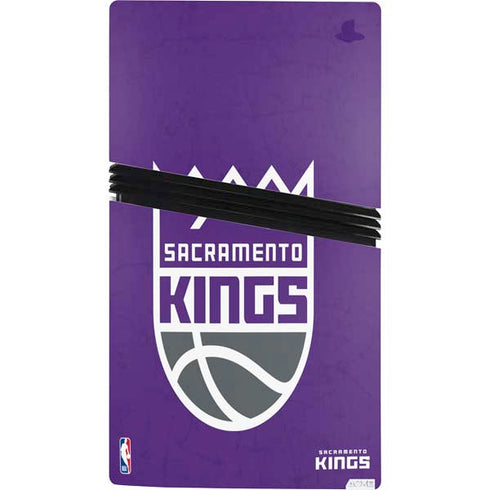 NBA Sacramento Kings Distressed PS5 Pro Console Skin
