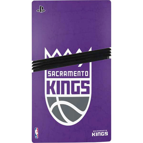 NBA Sacramento Kings Distressed PS5 Pro Disk Console Skin