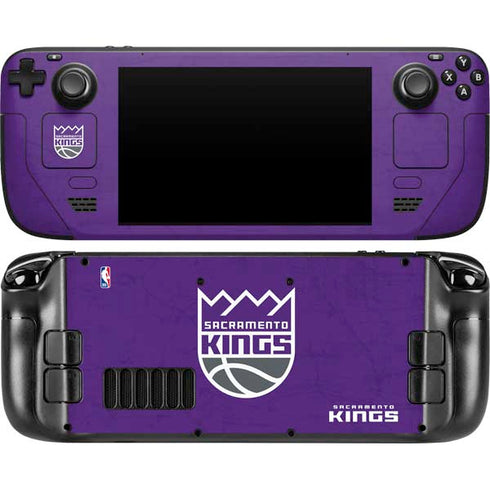 NBA Sacramento Kings Distressed Steam Deck Handheld Gaming Computer Skin