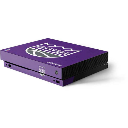 NBA Sacramento Kings Distressed Xbox One X Console Skin