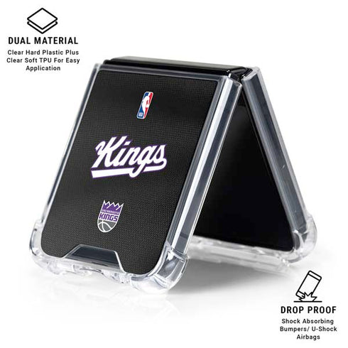 NBA Sacramento Kings Jersey Galaxy Z Flip6 Clear Case