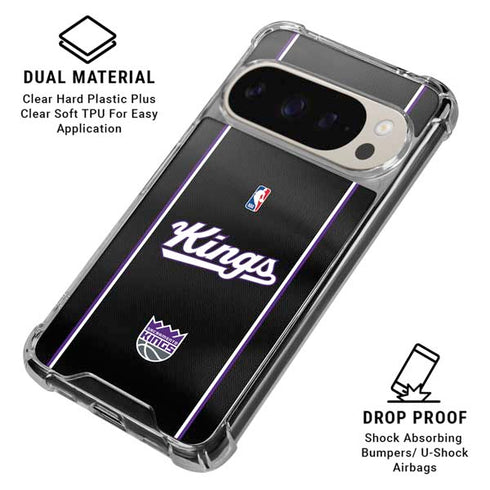 NBA Sacramento Kings Jersey Google Pixel 9 Pro XL Clear Case