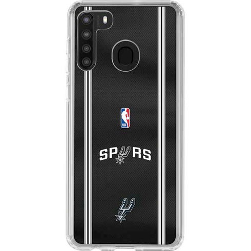 NBA San Antonio Spurs Jersey Galaxy A21 Clear Case
