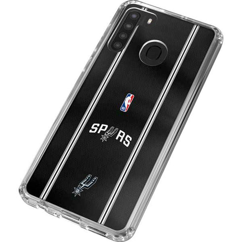 NBA San Antonio Spurs Jersey Galaxy A21 Clear Case