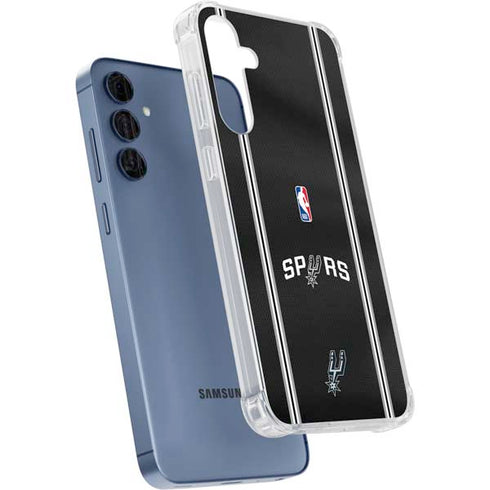 NBA San Antonio Spurs Jersey Galaxy A55 5G Clear Case
