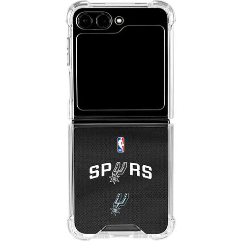 NBA San Antonio Spurs Jersey Galaxy Z Flip5 5G Clear Case