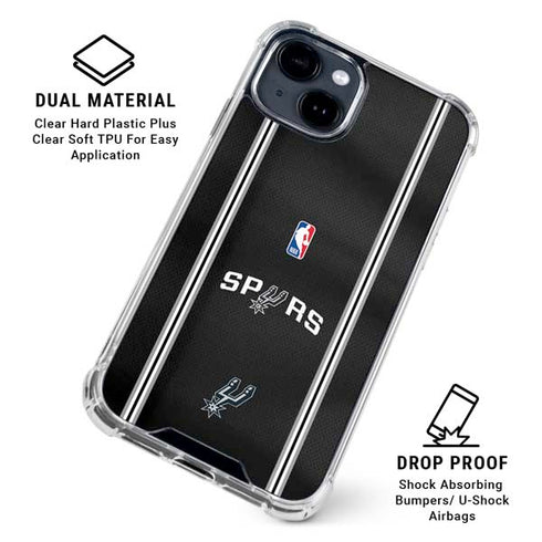NBA San Antonio Spurs Jersey iPhone 14 Plus Clear Case