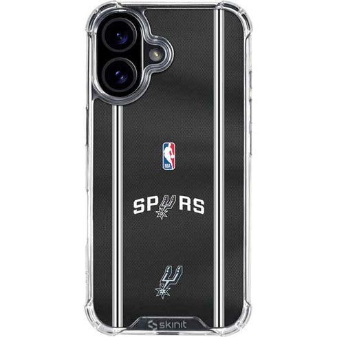 NBA San Antonio Spurs Jersey iPhone 16 Plus Clear Case