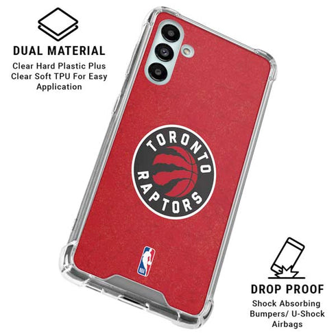 NBA Toronto Raptors Distressed Galaxy A13 5G Clear Case