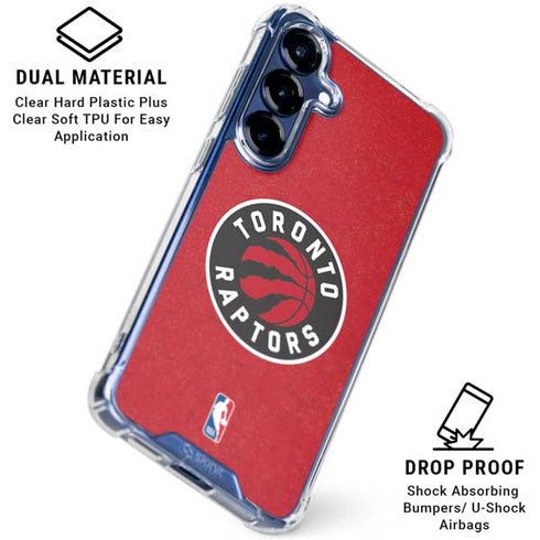 NBA Toronto Raptors Distressed Galaxy S25 Clear Case