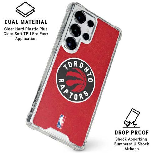 NBA Toronto Raptors Distressed Galaxy S25 Ultra Clear Case