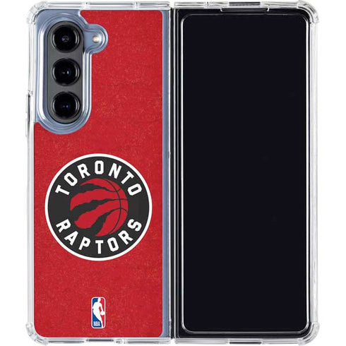 NBA Toronto Raptors Distressed Galaxy Z Fold5 5G Clear Case