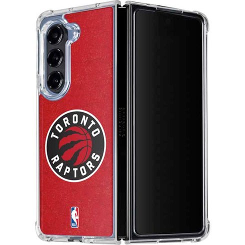 NBA Toronto Raptors Distressed Galaxy Z Fold5 5G Clear Case