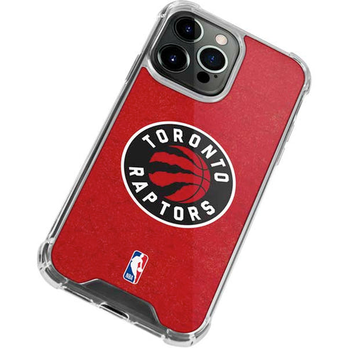 NBA Toronto Raptors Distressed iPhone 13 Pro Max Clear Case