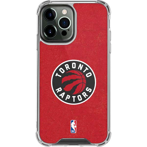 NBA Toronto Raptors Distressed iPhone 14 Pro Max Clear Case
