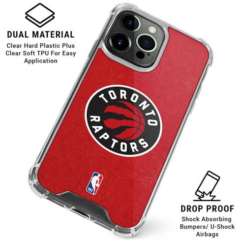 NBA Toronto Raptors Distressed iPhone 16 Pro Clear Case