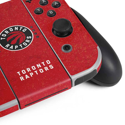 NBA Toronto Raptors Distressed Nintendo Switch OLED (2021) Skin
