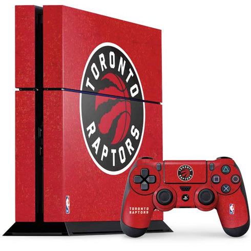 NBA Toronto Raptors Distressed PS4 Console and Controller Bundle Skin