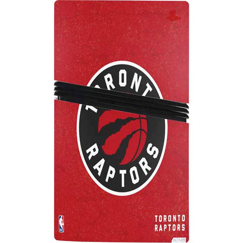 NBA Toronto Raptors Distressed PS5 Pro Console Skin