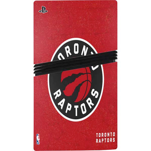 NBA Toronto Raptors Distressed PS5 Pro Disk Bundle Skin