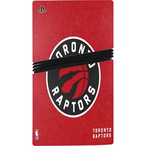 NBA Toronto Raptors Distressed PS5 Pro Disk Console Skin