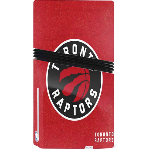 NBA Toronto Raptors Distressed PS5 Pro Disk Console Skin