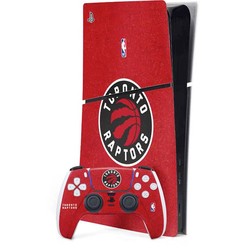 NBA Toronto Raptors Distressed PS5 Slim Digital Edition Bundle Skin
