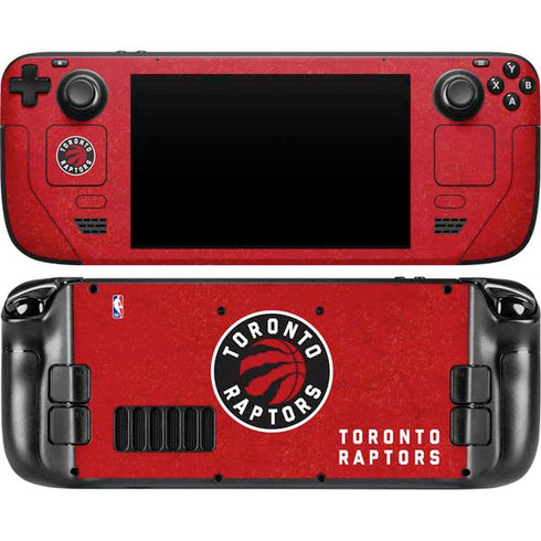 NBA Toronto Raptors Distressed Steam Deck Handheld Gaming Computer Skin