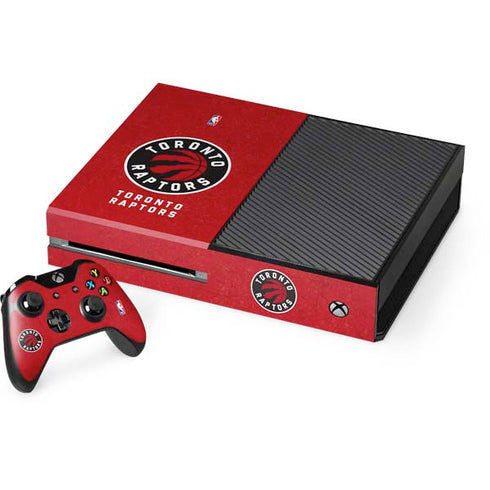 NBA Toronto Raptors Distressed Xbox One Console and Controller Bundle Skin