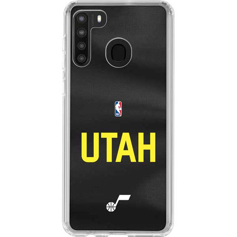 NBA Utah Jazz Jersey Galaxy A21 Clear Case