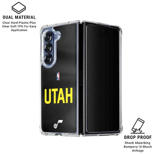 NBA Utah Jazz Jersey Galaxy Z Fold6 Clear Case