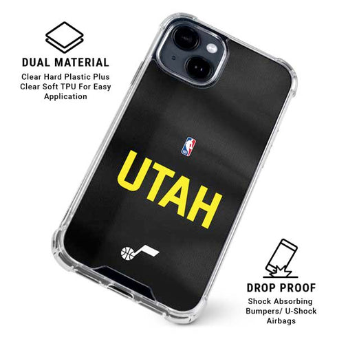 NBA Utah Jazz Jersey iPhone 14 Plus Clear Case