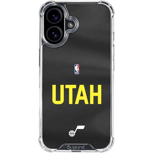 NBA Utah Jazz Jersey iPhone 16 Plus Clear Case