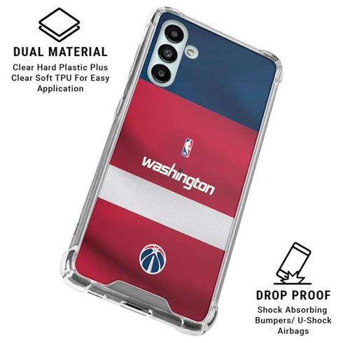 NBA Washington Wizards Jersey Galaxy A13 5G Clear Case