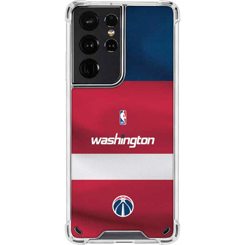 NBA Washington Wizards Jersey Galaxy S21 Ultra 5G Clear Case