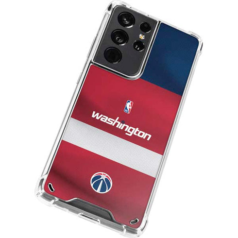 NBA Washington Wizards Jersey Galaxy S21 Ultra 5G Clear Case