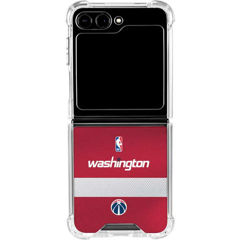 NBA Washington Wizards Jersey Galaxy Z Flip5 5G Clear Case