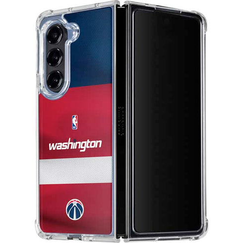 NBA Washington Wizards Jersey Galaxy Z Fold5 5G Clear Case