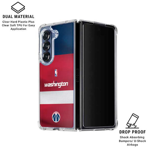 NBA Washington Wizards Jersey Galaxy Z Fold6 Clear Case