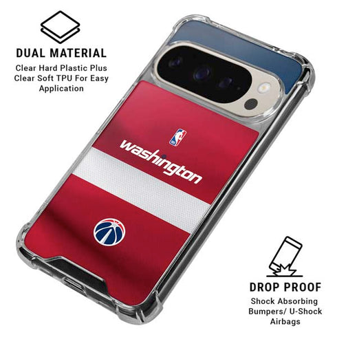 NBA Washington Wizards Jersey Google Pixel 9 Pro XL Clear Case
