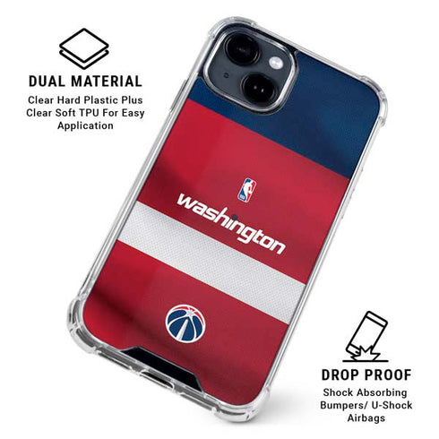 NBA Washington Wizards Jersey iPhone 14 Plus Clear Case