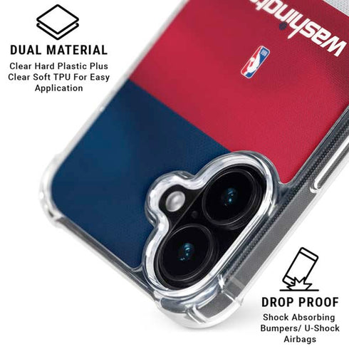 NBA Washington Wizards Jersey iPhone 16 Clear Case